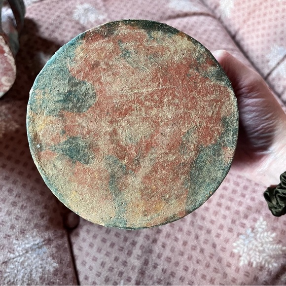 Vintage Aztec/Mayan Circle of Friends Terracotta Clay Candle Holder Set - Picture 8 of 10